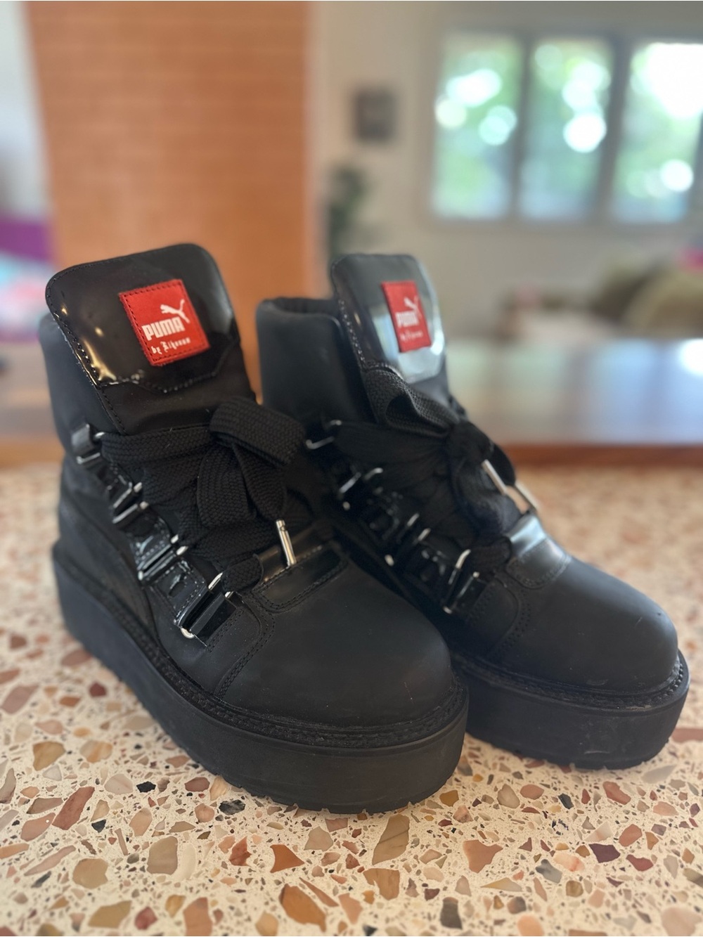 Fenty Puma x Rihanna Women’s Black High-Top Platform Sneaker Boots